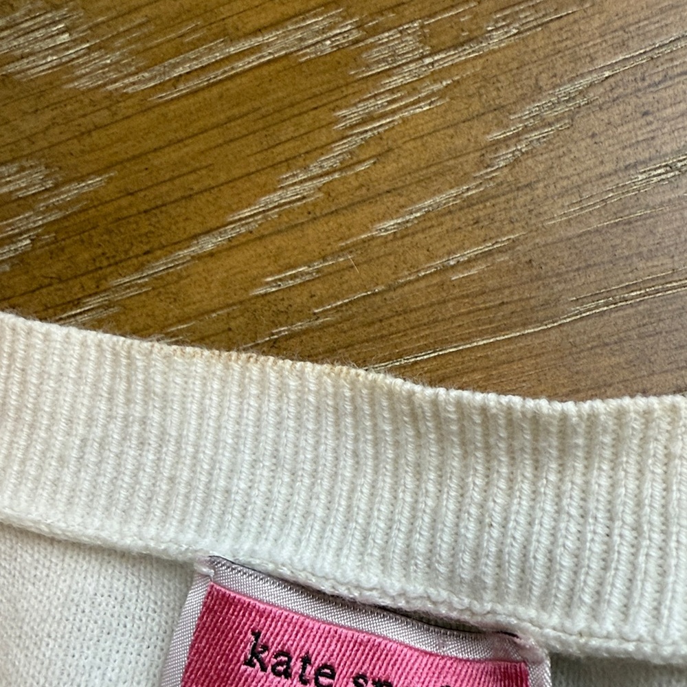 Kate Spade Cream Cardigan with Colorful Floral details - Picture 11 of 12